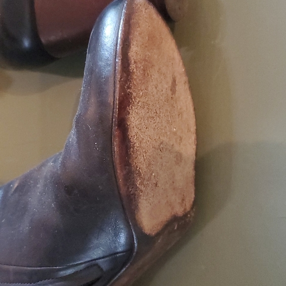 coclico black leather round toe inside zip tall boot sz 38.5 euc - Picture 7 of 9